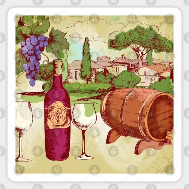 Wine and winery #8 Sticker by GreekTavern